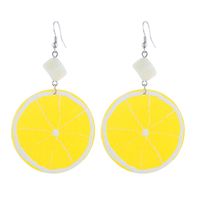 Plastic Fashion Geometric Earring  (ear Hook Yellow White K)  Fashion Jewelry Nhkq2379-ear-hook-yellow-white-k main image 2