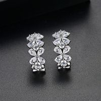 Alloy Korea Flowers Earring  (platinum-t02e13)  Fashion Jewelry Nhtm0643-platinum-t02e13 main image 1
