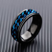 Douyin Der Gleiche Ring Titans Tahl Herren Ring Blaue Kette Drehbarer Ring Trend Iger Herren Ring main image 1