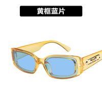 2019 Neue Europäische Und Amerikanische Trend Sonnenbrille Retro Quadratischen Rahmen Breite Beine Hip-hop Mode Laufsteg Qi Wei Stern Sonnenbrille main image 4