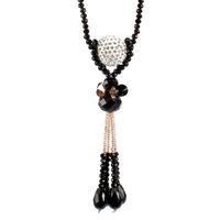 Imitated Crystal&cz Fashion Geometric Necklace  (black)  Fashion Jewelry Nhct0452-black main image 1