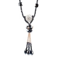 Imitated Crystal&cz Fashion Geometric Necklace  (black)  Fashion Jewelry Nhct0452-black main image 3
