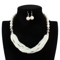 Beads Fashion Geometric Necklace  (white)  Fashion Jewelry Nhct0454-white main image 1