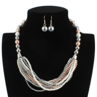 Beads Fashion Geometric Necklace  (white)  Fashion Jewelry Nhct0454-white main image 3