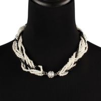 Beads Fashion Bolso Cesta Necklace  (black)  Fashion Jewelry Nhct0457-black main image 1
