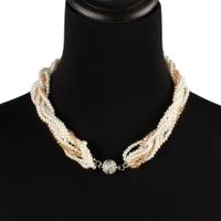 Beads Fashion Bolso Cesta Necklace  (black)  Fashion Jewelry Nhct0457-black main image 4