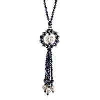 Imitated Crystal&cz Fashion Geometric Necklace  (black Gall)  Fashion Jewelry Nhct0459-black-gall main image 1