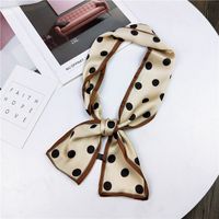 Polka Dot New Double-sided Boxer Long Scarf Women's Korean-style Spring And Autumn All-match Wrist Strap Ribbon Hair Band Fashion main image 4