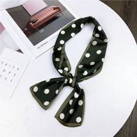 Polka Dot New Double-sided Boxer Long Scarf Women's Korean-style Spring And Autumn All-match Wrist Strap Ribbon Hair Band Fashion main image 7