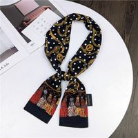 Nouveau Petit Foulard De Soie Femmes De Printemps Et Automne Longue Écharpe Coréenne Mince Étroite Écharpe D'hiver Écharpe Cravate Décoration main image 37