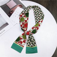 Neuer Kleiner Seiden Schal Für Damen Frühling Und Herbst Langer Koreanischer Schal, Schmaler Schal, Winter Schal, Krawatten Dekoration main image 12