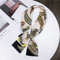 Nouveau Petit Foulard De Soie Femmes De Printemps Et Automne Longue Écharpe Coréenne Mince Étroite Écharpe D'hiver Écharpe Cravate Décoration main image 11