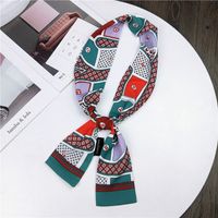 Nouveau Petit Foulard De Soie Femmes De Printemps Et Automne Longue Écharpe Coréenne Mince Étroite Écharpe D'hiver Écharpe Cravate Décoration main image 13