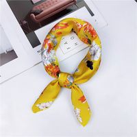 New Spring And Autumn Summer Small Silk Scarf Small Square Towel Women's Korean Professional Variety Decorative Printed Scarf Scarf Wholesale main image 4