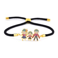 Ventes Directes D'usine Coréenne-style Chic Et Unique Femelle 4-personne Zircon Rouge Corde Bracelet Tout-match Simple Femelle Bracelet Accessoires Brb07 main image 3