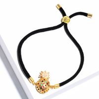 Copper Korea Geometric Bracelet  (red-rope-alloyen-pineapple)  Fine Jewelry Nhas0049-red-rope-alloyen-pineapple main image 5