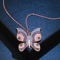 Koreanische Mode Exquisite Weibliche Mikro Eingelegte Zirkon Halskette Luxus Persönlichkeit All-match Schmetterling Schlüsselbein Kette Großhandel Nnn88 main image 3
