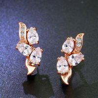 Nouveau Topaze Boucles D'oreilles Micro Incrusté Zircon Boucles D'oreilles En Gros Style Européen Et Américain Femmes Parti Ornement Erj79 main image 1