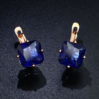 Imitated Crystal&cz Fashion Geometric Earring  (blue)  Fashion Jewelry Nhas0258-blue main image 1