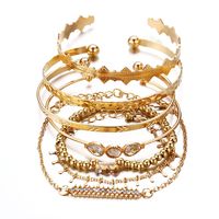 Creative Retro Punk Style Full Diamond Bracelet Set Nhpj157413 main image 4