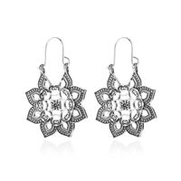 Pendientes Vintage De Metal Calado Con Flor Tallada Nhdp157464 main image 7