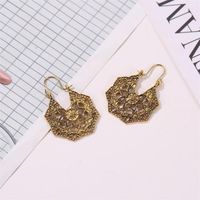 Fashion Ethnic Style Antique Carved Openwork Earrings Nhdp157482 main image 4