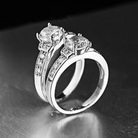 Creative Flash Diamond Micro-inlaid Zircon Ring Nhdp157495 main image 3