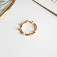 Korean Version Of The Alloy Gold-plated Simple Style Ring Nhdp157496 main image 4
