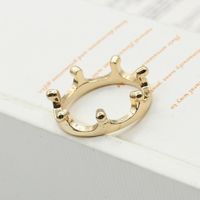 Korean Version Of The Alloy Gold-plated Simple Style Ring Nhdp157496 main image 9