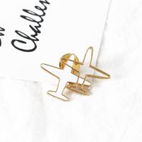Fashion Japanese And Korean Style Small Aircraft Striped Oil Drop Alloy Brooch Nhdp157504 main image 10
