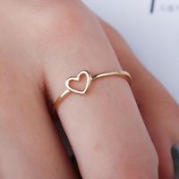Womens Heart-shaped Electroplated Copper Rings Nhdp157510 main image 1