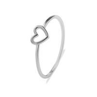 Womens Heart-shaped Electroplated Copper Rings Nhdp157510 main image 4