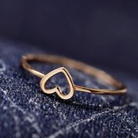 Womens Heart-shaped Electroplated Copper Rings Nhdp157510 main image 5