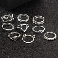 Cute Fashion Love Cat Ring Silver Suit Nhnz157549 main image 4