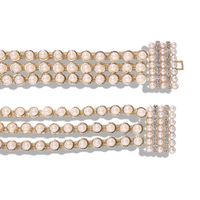 Alloy Pearl Waist Chain Fashion Diamond Belt Nhjq157561 main image 5