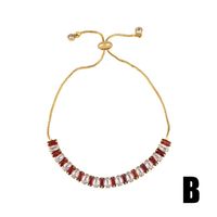 Fashion Cross Scepter Artificial Gemstone Gold-plated Bracelet Nhas157497 sku image 4