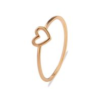 Womens Heart-shaped Electroplated Copper Rings Nhdp157510 sku image 1