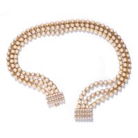 Alloy Pearl Waist Chain Fashion Diamond Belt Nhjq157561 sku image 1