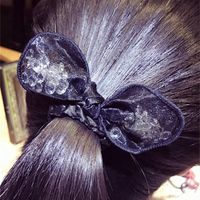Korean Mesh Crystal Rabbit Ear Bow Hairline Nhsm157638 main image 1