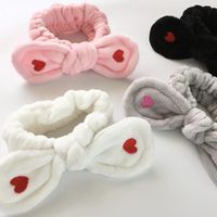 Simple Wild Embroidery Red Little Love Rabbit Ears Hair Band Nhof157671 main image 4