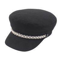 Chapeau De Style Coréen De Femmes Tous-match Mode Casual Béret Classique Style Automne Hiver Rétro Britannique Perle Marine Chapeau main image 6