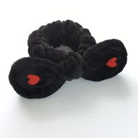 Simple Wild Embroidery Red Little Love Rabbit Ears Hair Band Nhof157671 sku image 1