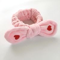 Simple Wild Embroidery Red Little Love Rabbit Ears Hair Band Nhof157671 sku image 3