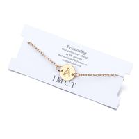 Européen Et Américain Populaire Ornement À La Mode Mode Simple Ronde 26 Lettre Bracelet Alliage Pendentif Personnalisé Bijoux Féminins En Gros main image 1