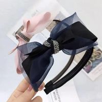 New Bow Tie Knotted Mesh Lace Fabric Headband Nhrh157840 main image 25