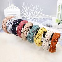Solid Color Fabric Knotted Color Diamond Headband Nhdm157845 main image 4
