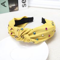 Solid Color Fabric Knotted Color Diamond Headband Nhdm157845 main image 5