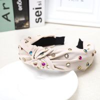 Solid Color Fabric Knotted Color Diamond Headband Nhdm157845 main image 7