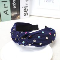 Solid Color Fabric Knotted Color Diamond Headband Nhdm157845 main image 13