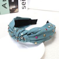 Solid Color Fabric Knotted Color Diamond Headband Nhdm157845 main image 14